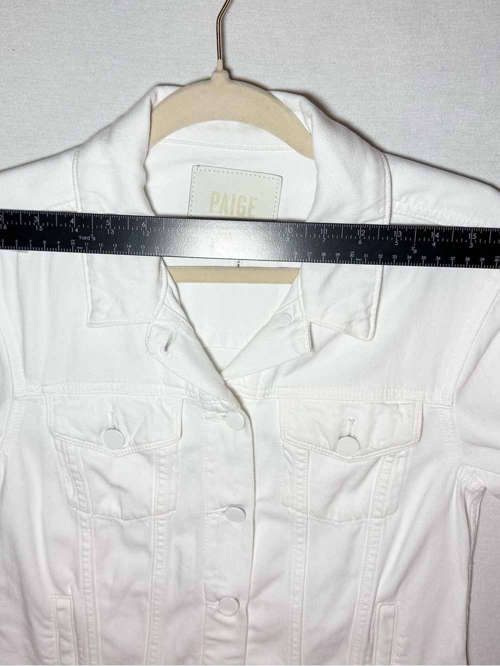PAIGE White Denim Trucker Jacket - Picture 4 of 10